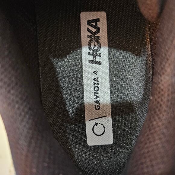 Hoka One One Gaviota Black and White Athletic Shoes Size Men’s 9D - Picture 3 of 10